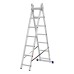 Лестница, 2 х 7 ступеней, алюминиевая, двухсекционная, Сибртех