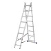 Лестница, 2 х 8 ступеней, алюминиевая, двухсекционная, Сибртех