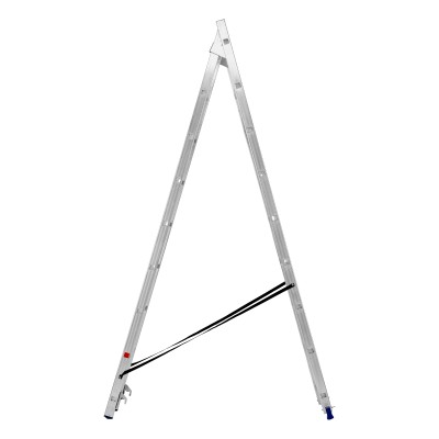 Лестница, 2 х 9 ступеней, алюминиевая, двухсекционная, Сибртех