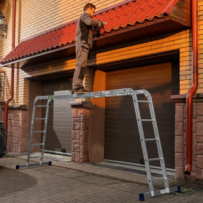 Лестница шарнирная алюминиевая, 4 х 5 ступеней, Сибртех