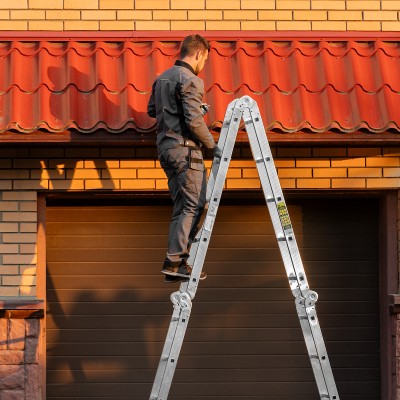 Лестница шарнирная алюминиевая, 4 х 5 ступеней, Сибртех