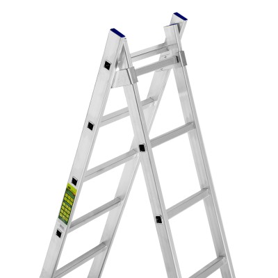 Лестница, 2 х 13 ступеней, алюминиевая, двухсекционная, Сибртех Лестница, 2 х 13 ступеней, алюминиевая, двухсекционная, Сибртех