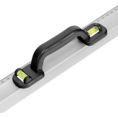 Линейка-уровень, 1000 мм, металлическая, пластмассовая ручка 2 глазка Matrix