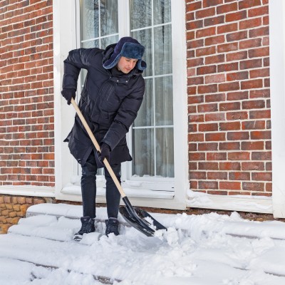 Лопата для уборки снега стальная эмалированная, 330 х 365 мм, без черенка, Сибртех