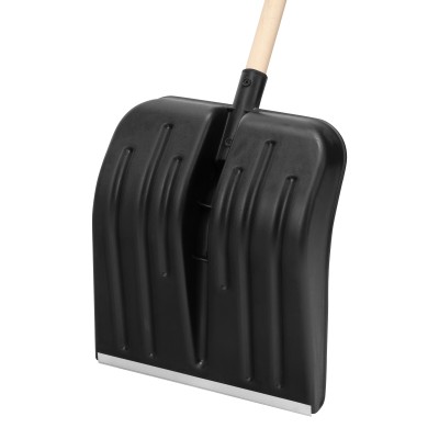 Лопата для уборки снега пластиковая, 360 х 405 х 1550 мм, деревянный черенок в/с, Сибртех