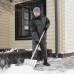Лопата для уборки снега стальная оцинкованная, 420х370х1370 мм, деревянный черенок, Сибртех