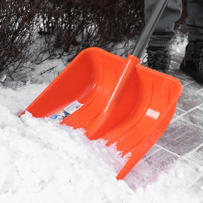 Лопата для уборки снега пластиковая, 400х405х1380 мм, стальной черенок, усиленная Сибртех Лопата для уборки снега пластиковая, 400х405х1380 мм, стальной черенок, усиленная Сибртех