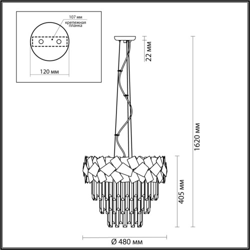 4811/6 HALL ODL21 479 хром/хрусталь Люстра E14 6*40W STALA Odeon Light