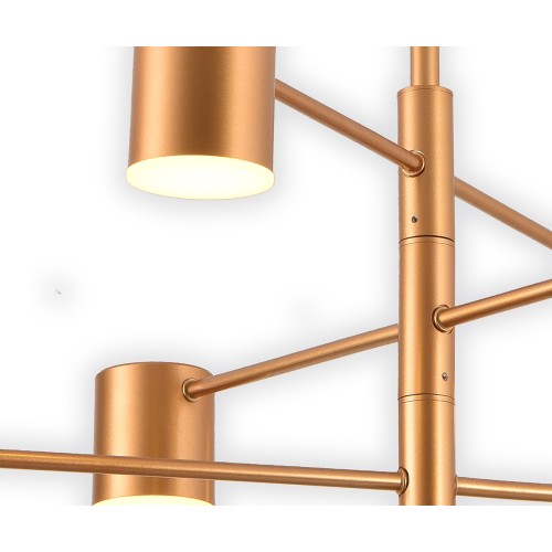 07650-6,33(3000K) Люстра Мекли золото d90 h78 Led 3*6w+3*8w (3000K)