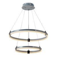 Подвесная светодиодная люстра 6043/2 WHT+CHR 114W Подвесная светодиодная люстра 6043/2 WHT+CHR 114W