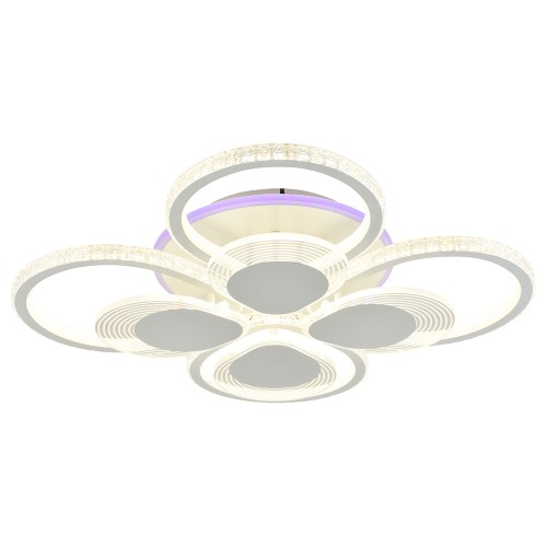 Светодиодная люстра 5891/4+4B WHT 248W+8W RGB