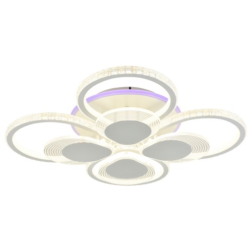 Светодиодная люстра 5891/4+4B WHT 248W+8W RGB