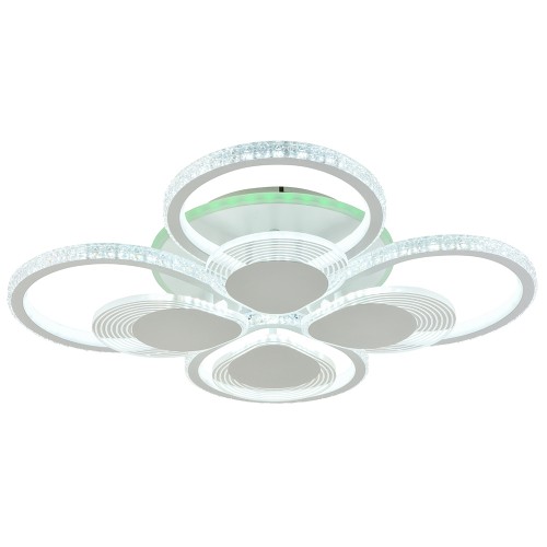 Светодиодная люстра 5891/4+4B WHT 248W+8W RGB