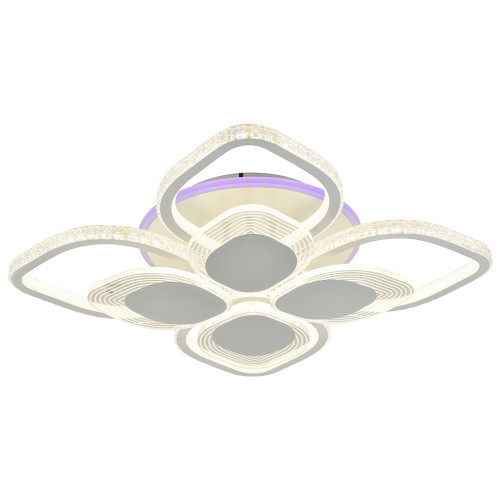 Светодиодная люстра 5892/4+4B WHT 248W+8W RGB