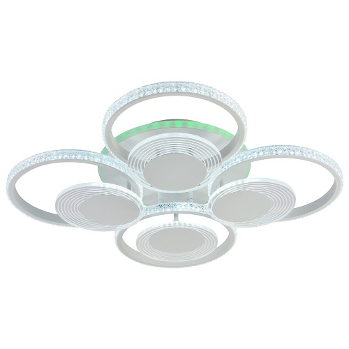 Светодиодная люстра 5883/4+4B WHT 152W+8W RGB