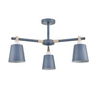 8098/3C MODERNI LN25 271 синий/синий металл, дерево/металл Люстра потолочная Е27 3*60W 220V ROSALINA