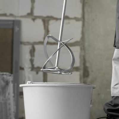 Насадка для миксера, для тяжелых растворов, 160 х 590 мм, оцинкованная, хвостовик резьба М14 Сибртех