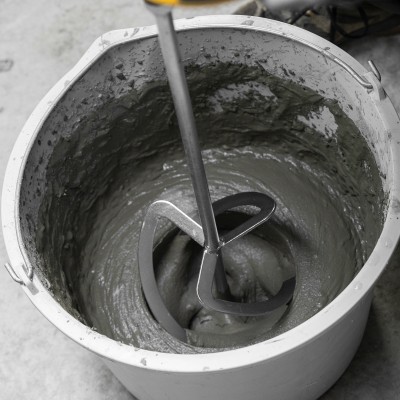 Насадка для миксера, для легких растворов, 160 х 590 мм, оцинкованная, хвостовик резьба М14 Сибртех