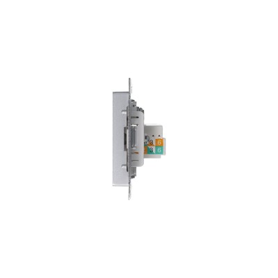 ATLASDESIGN РОЗЕТКА двойная ТВ + компьютерная RJ45 кат. 5e, механизм, АЛЮМИНИЙ