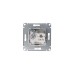 ATLASDESIGN РОЗЕТКА двойная ТВ + компьютерная RJ45 кат. 5e, механизм, АЛЮМИНИЙ