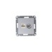ATLASDESIGN РОЗЕТКА двойная ТВ + компьютерная RJ45 кат. 5e, механизм, АЛЮМИНИЙ