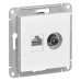 ATLASDESIGN РОЗЕТКА двойная ТВ + компьютерная RJ45 кат. 5e, механизм, БЕЛЫЙ