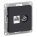 ATLASDESIGN РОЗЕТКА двойная ТВ + компьютерная RJ45 кат. 5e, механизм, КАРБОН