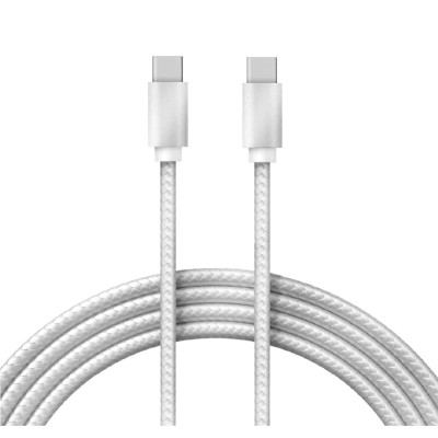 Кабель Type-C - Type-C, 2,4A, 1м, нейлон, белый REXANT