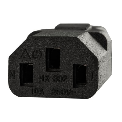 Шнур сетевой, разъем IEC 320 C13 - разъем IEC 320 C14, кабель 3x0,75 мм², длина 1,5 метра (PE пакет) REXANT