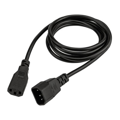 Шнур сетевой, разъем IEC 320 C13 - разъем IEC 320 C14, кабель 3x0,75 мм², длина 1,5 метра (PE пакет) REXANT