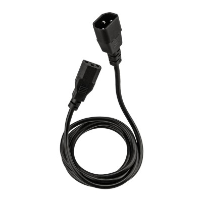 Шнур сетевой, разъем IEC 320 C13 - разъем IEC 320 C14, кабель 3x0,75 мм², длина 1,5 метра (PE пакет) REXANT