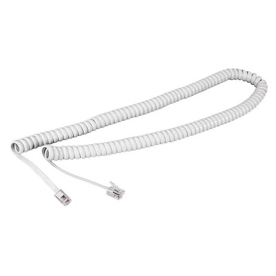 Шнур для телефонной трубки, витой RJ-10 (4P-4C), 2м, белый REXANT