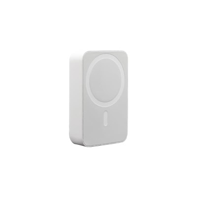 Портативное беспроводное зарядное устройство Power Bank (аккумуляторная батарея) 10000 mAh, MagSafe, белое REXANT