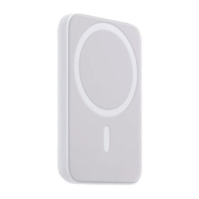 Портативное беспроводное зарядное устройство Power Bank (аккумуляторная батарея) 5000 mAh, MagSafe, белое REXANT
