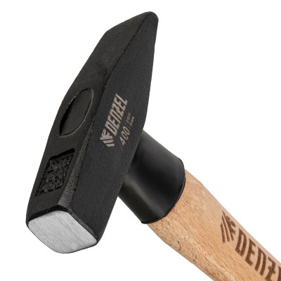 Молоток слесарный, 400 г, кованый квадратный боек, буковая рукоятка Denzel Молоток слесарный, 400 г, кованый квадратный боек, буковая рукоятка Denzel