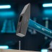 Молоток слесарный, 500 г, квадратный боек, фибергласовая обрезиненная рукоятка Gross