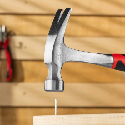 Молоток-гвоздодер, 570 г, цельнометаллический, двухкомпонентная рукоятка Matrix