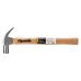 Молоток-гвоздодер, 225 г, боек 22 мм, деревянная рукоятка Sparta