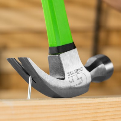 Молоток-гвоздодер, 450 г, фибергласовая обрезиненная рукоятка Сибртех Молоток-гвоздодер, 450 г, фибергласовая обрезиненная рукоятка Сибртех