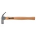 Молоток-гвоздодер, 225 г, боек 22 мм, деревянная рукоятка Sparta