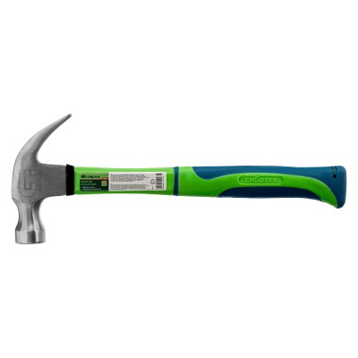 Молоток-гвоздодер, 450 г, фибергласовая обрезиненная рукоятка Сибртех Молоток-гвоздодер, 450 г, фибергласовая обрезиненная рукоятка Сибртех