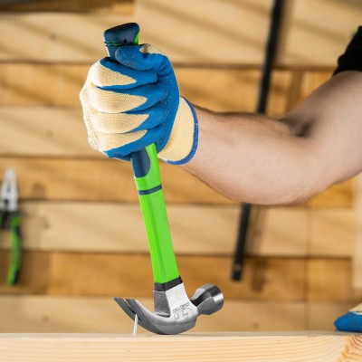 Молоток-гвоздодер, 450 г, фибергласовая обрезиненная рукоятка Сибртех Молоток-гвоздодер, 450 г, фибергласовая обрезиненная рукоятка Сибртех