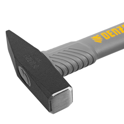 Молоток слесарный, 300 г, кованый, фибергласовая рукоятка c TPR покрытием Denzel Молоток слесарный, 300 г, кованый, фибергласовая рукоятка c TPR покрытием Denzel