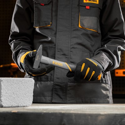 Молоток слесарный, 300 г, кованый, фибергласовая рукоятка c TPR покрытием Denzel Молоток слесарный, 300 г, кованый, фибергласовая рукоятка c TPR покрытием Denzel