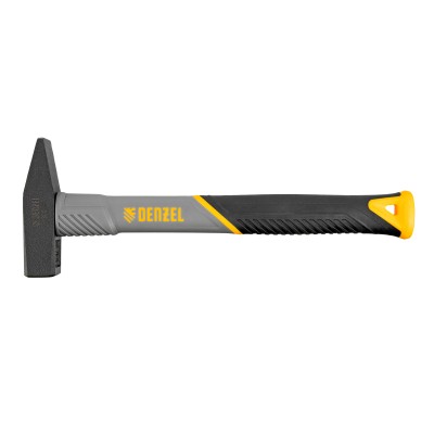 Молоток слесарный, 300 г, кованый, фибергласовая рукоятка c TPR покрытием Denzel Молоток слесарный, 300 г, кованый, фибергласовая рукоятка c TPR покрытием Denzel