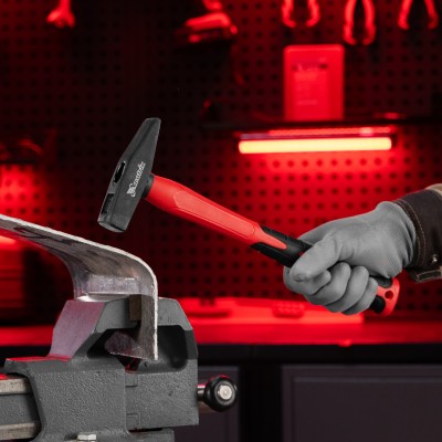 Молоток слесарный optimal, 400 г, фибергласовая обрезиненная рукоятка, квадратный боек Matrix