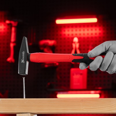 Молоток слесарный optimal, 400 г, фибергласовая обрезиненная рукоятка, квадратный боек Matrix