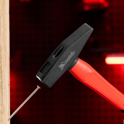 Молоток слесарный optimal, 400 г, фибергласовая обрезиненная рукоятка, квадратный боек Matrix