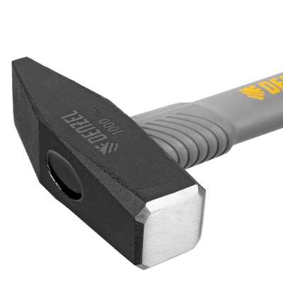 Молоток слесарный, 1000 г, кованый, фибергласовая рукоятка c TPR покрытием Denzel Молоток слесарный, 1000 г, кованый, фибергласовая рукоятка c TPR покрытием Denzel