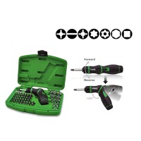 Набор бит/головок с реверсивной отверткой 54пр. TOPTUL Набор бит/головок с реверсивной отверткой 54пр. TOPTUL